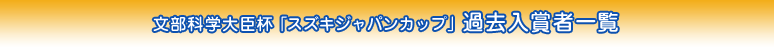 文部科学大臣杯「スズキジャパンカップ」過去入賞者一覧